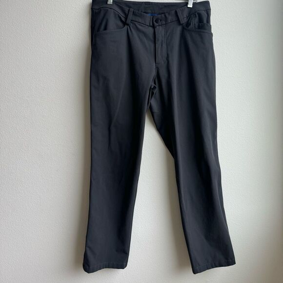 Lululemon Men’s Cotton Chino Soft Pants Gray Casual Size 34 X 30 Zipper Pocket - Picture 1 of 5